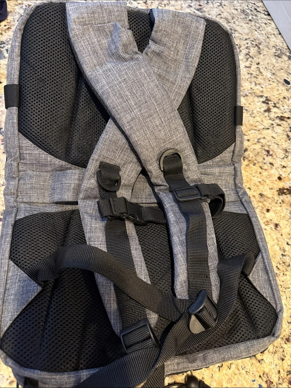 Gray Men’s Everyday Backpack - Compact Travel & Work Bag